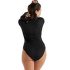 Tricou cu mânecă lungă Icebreaker Queens LS High Neck Bodysuit Women Black
