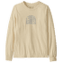 Long-Sleeved Graphic T-Shirt Kids Skisel: Undyed Natural