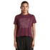 Tricou cu mânecă scurtă Icebreaker Merino 150 Tech Lite SS Crop Tee Great Heights Women DK BERRY