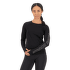 Tricou cu mânecă lungă Mons Royale Bella Merino Air-Con LS Women Black Daisy