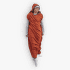 Inserție pentru sac de dormit Sea to Summit Reactor Fleece Sleeping Bag Liner - Mummy w/ Drawcord - Compact Picante Red