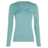 Tricou cu mânecă lungă Icebreaker Merino 200 Oasis LS Crewe Rainer Ridge Women HYDRO