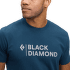 Tricou cu mânecă scurtă Black Diamond Mini Stacked SS Tee Men Indigo