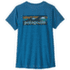 Tricou cu mânecă scurtă Patagonia Cap Cool Daily Shirt - Boardshort Logo Women Aquatic Blue - Light Aquatic Blue X-Dye