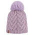 KNITTED & FLEECE BAND HAT CARYN CARYN LILAC ICE