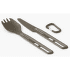 Tacâmuri Sea to Summit Frontier UL Cutlery Set - [2 Piece] Spork and Knife Aluminium Hard Anodised Grey