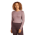 Tricou cu mânecă lungă Icebreaker Merino 260 ZoneKnit™ LS Crewe Women JAVA/SUMMIT/CB