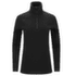 Tricou cu mânecă lungă Aclima FleeceWool V2 Polo zip Women Jet Black